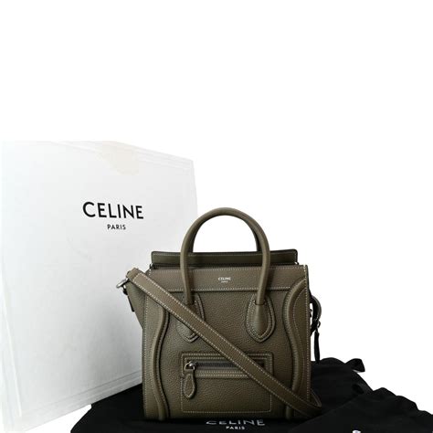 celine nano luggage khaki|celine nano luggage shoulder bag.